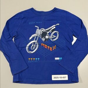 GAP Kids Blue Graphic Long Sleeve Shirt